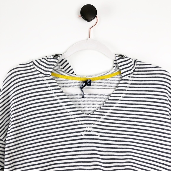 O’Neill Hooded Pocket Sweatshirt Striped Blue Sz M - Picture 2 of 6